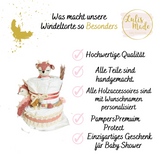 Reh Windeltorte Baby, Geschenk zur Geburt, Windeltorte Reh, Geschenk Baby