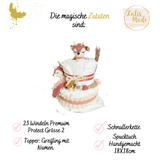 Reh Windeltorte Baby, Geschenk zur Geburt, Windeltorte Reh, Geschenk Baby