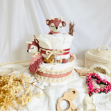 Reh Windeltorte Baby, Geschenk zur Geburt, Windeltorte Reh, Geschenk Baby