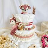 Reh Windeltorte Baby, Geschenk zur Geburt, Windeltorte Reh, Geschenk Baby