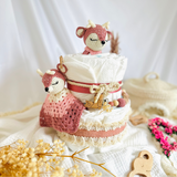 Reh Windeltorte Baby, Geschenk zur Geburt, Windeltorte Reh, Geschenk Baby