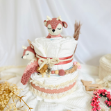 Reh Windeltorte Baby, Geschenk zur Geburt, Windeltorte Reh, Geschenk Baby