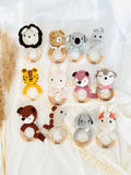 Babyrassel, Hase, Tiger, Reh, Rassel mit Namen, Baby Geschenk, Baby Geschenk, Rasseln