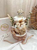 Windeltorte Reh Boho Baby Geschenk Geburt