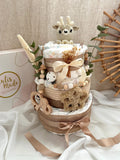 Windeltorte Reh Boho Baby Geschenk Geburt