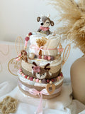 Windeltorte, Baby Geschenk, Windeltorte Hase, Geschenk Baby