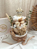 Windeltorte Reh Boho Baby Geschenk Geburt