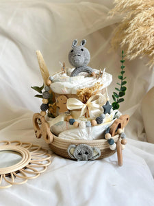 Windeltorte Elefant, Windeltorte, Geburt Geschenk , Baby Geschenk, Windeltorte