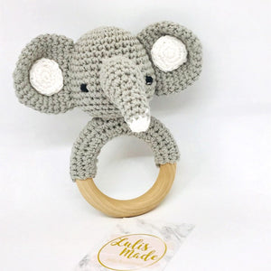 BAPTISM / BIRTH / BABY Gift Baby Rattle "Elephant"